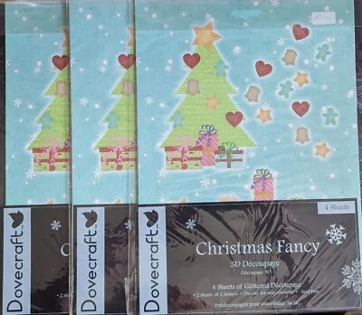 £5.75 • Buy Dovecraft Christmas Fancy 3D Decoupage Packs - Die Cut  - 3 X Packs