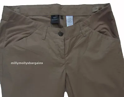 New Womens Brown NEXT Maternity Trousers Size 10 Regular LABEL FAULT RRP £25 • £12.99