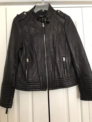 Women Michael Kors Leather Biker  Jacket Small • $16.09