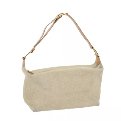 CELINE C Macadam Canvas Shoulder Bag Beige Auth Ar10626B • $158.40