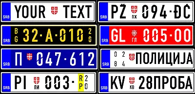 Custom Serbia REFLECTIVE License Plate Tag Reproduction Many Styles Available! • $34