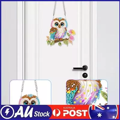 Acrylic Owl Single-Sided Diamond Painting Hanging Pendant For Home Wall Decor • $13.69