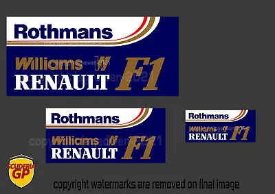 X2 Williams Rothmans F1 Logo Sticker Vinyl - Scuderia GP • £5