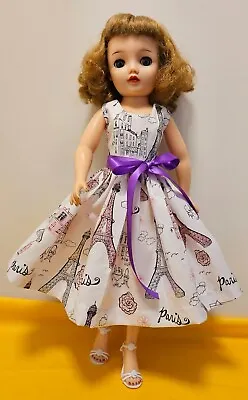 Beautiful Fabric Print Sleeveless Dress For Miss Revlon 18   Doll Or Same Size • $29