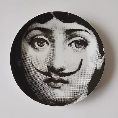 Vintage Fornasetti Tema E Variazioni #21 Porcelain Plate Dali Mustache • $129