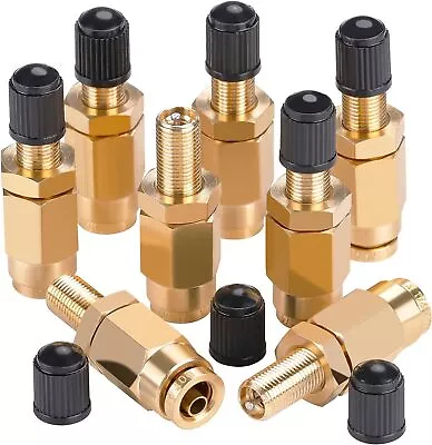 8 PCS 1/4  Inflation Schrader Valve With Push To Connect For 1/4  OD Air Line • $25.33