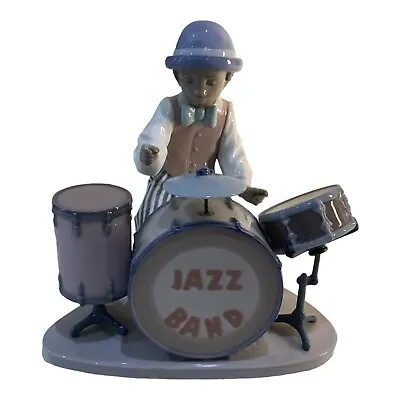 Lladro 5929 Jazz Drums Black Legacy Jazz Band Drummer • £174.99