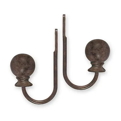 Pinnacle Adjustable Unique Antique Brown Ball Curtain Rod Collection 50-98  • $9.99
