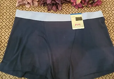 MAIDENFORM Naturally Soft Navy Blue Boxer Brief BoyShort Panty XL/8 Nwt • $10.99