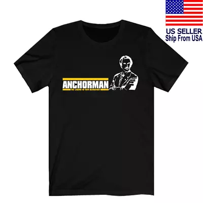 Anchorman Ron Burgundy Men's Black T-Shirt Size S To 3XL • $13.99