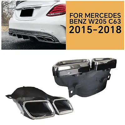 2Pcs Car Exhaust Muffler Pipe Tips Tailpipe For Mercedes Benz W205 C63 2015-2018 • $132.31