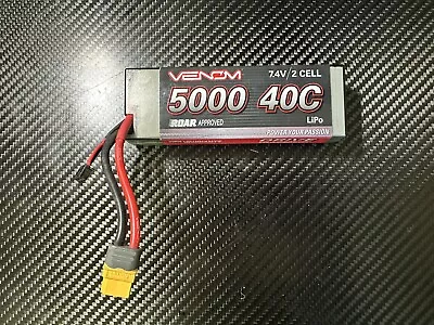 Venom Sport Power 40C 2S 5000mAh 7.4V LiPo Battery • $9.50