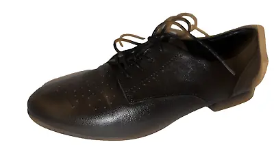 BOC Born Concept Shoes Women's Size 10M Black Leather Amble Oxford Lace Up Flats • $28.99