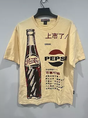 ORIGINAL Pepsi Cola 5 Cents Brand Japan Japanese Beige XL T-shirt *RARE* VTG • $23.97