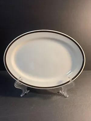 Mayer China 475      13 3/8  Platter Brown Rim   Beaver Falls PA USA • $9.99