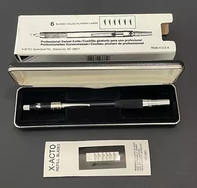 Vintage X-ACTO Professional Swivel Knife Graphics Artist Tool + Extra Blades NEW • $118.85