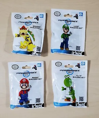 New & Sealed Set Of 4 2011 K’nex Mario Kart Wii Bowser (38029) Mario Luigi Yoshi • $24.95