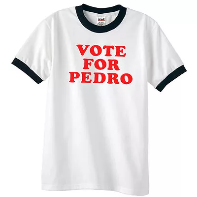 VOTE FOR PEDRO Gosh Liger Funny NEW Ringer Napoleon Dynamite Tee Halloween MENS • $16.95