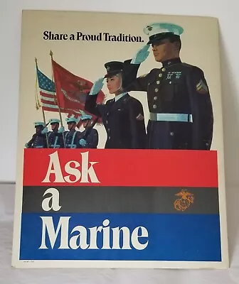 Vietnam War Era Marine Corps Recruiting Poster - Navmc 7055 - Usmc Color Party • $75