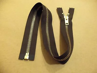 #10 26  YKK Heavy Duty Brown Brass Separating / Jacket Zipper • $12