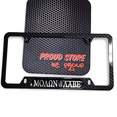 METALLIC MOLON LABE Domed CARBON License Plate Frame -US Size-USA Black • $20