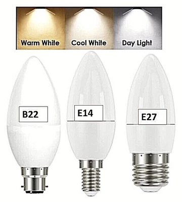 £0.99 • Buy B22 E27 E14 Bayonet Screw Cap Energy Saving Led Candle Lamp Light Bulbs Everyday