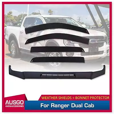 AUSGO Bonnet Protector+ Injection Weathershields For Ranger Next-Gen Dual 2022+ • $175.71