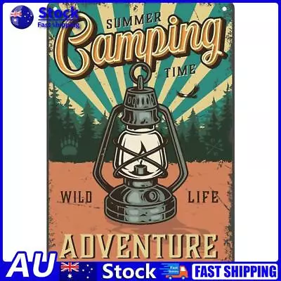 AU Home Rust Free UV Protected Metal Camping Lamp Sign Vintage Bar Wall Art Post • $8.77