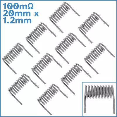 10pcs 100 Milliohm 20mm X 1.2mm Shunt Resistor Plug In Constantan Wire 0.100 Ohm • $11.01