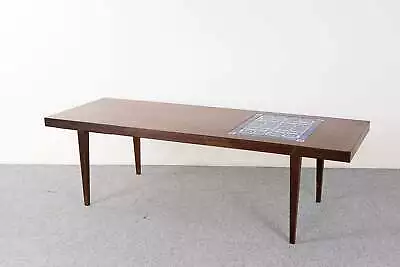 Mid-Century Rosewood & Tile Coffee Table - (320-072) • $1395