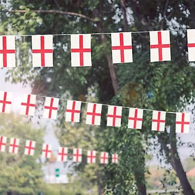 £1.99 • Buy 33ft St Georges England 10m Bunting Banner 30 Flags Sport Football Street Party