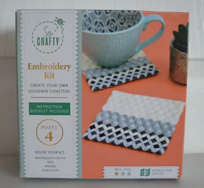 So Crafty Embroidery Kit Create Your Own Coasters • £2.50