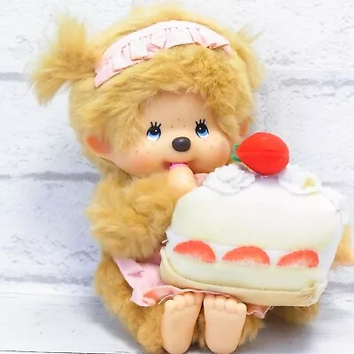 Monchhichi  Girl With Strawberry Shortcake Plush Doll Toy  S Size Sekiguchi • $105