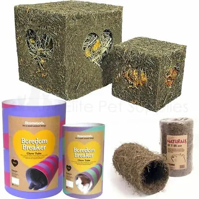 Rosewood Hay N Hide Chew Tubes Hamsters Rat Degu Guinea Pig Chinchilla Rabbit • £7.99