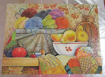 EZ Grasp Puzzle 300PCS Pears And Yarn From Milton Bradley Hasbro 2005 Made In US • $16.95