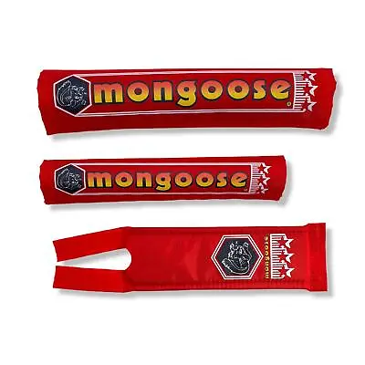Mongoose Nylon Pad Set - RED 1984-1985 - Old School Bmx • $85.24