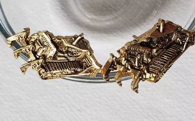 Set Of Vintage Mercury Industries Cuff Links Caterpillar D9 Cufflinks Gold Tone • $19.99