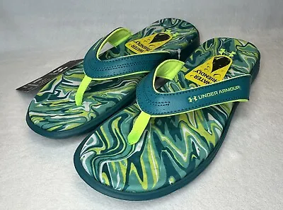 Under Armour UA Womens Ignite Pro Marbella Graphic Sandal Flip Flop Slides Sz 10 • $32.50