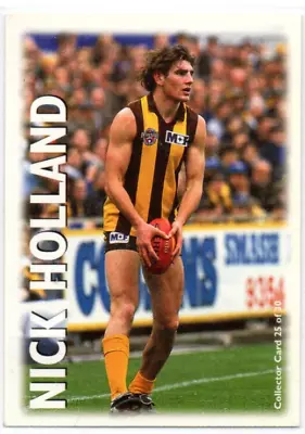 1996 AFL OPTUS VISION PRO SQUAD CARD - 25 Nick HOLLAND HAWTHORN) • $12.50