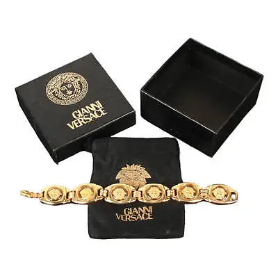 Authentic Gianni Versace Gold-tone Medusa Bracelet • $380