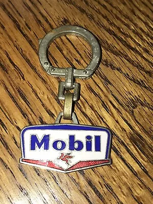 Vintage Enamel Automotive Keychain Key Fob Mobil Flying Red Horse Advertising  • $55.99