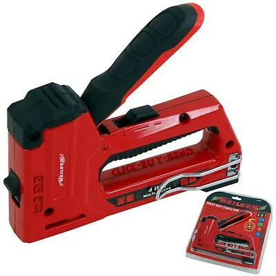 Heavy Light Duty 4 In 1 Staple Brad Nail Gun High Low Power Cable Tacker Staples • £14.79