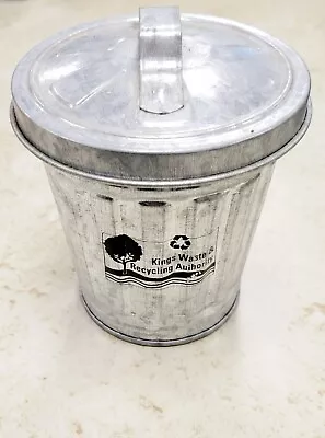  Galvanized Mini Trash Can With Lid • $10.50