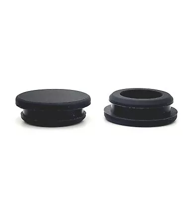 1  Solid Rubber Grommet Panel Knockout Hole Plug 3/16” Groove 1 1/4  OD Top • $14.39