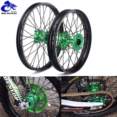 $474.54 • Buy 06-18 KX250F KX450F For Kawasaki 21 +19  MX Wheel Rims Hubs Set KX 125 250 06-13
