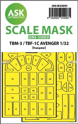 ASKM32093 1:32 ASK/Art Scale Mask - TBM-3 TBF-1C Avenger (TRP Kit) • $22.59