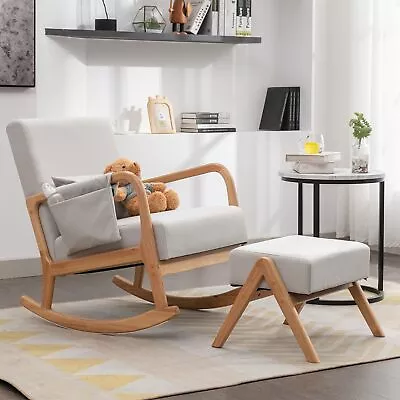 Nursery Rocking Chairs With Ottoman，Rocker Chair Glider Chair For Nursery，Modern • $171.36