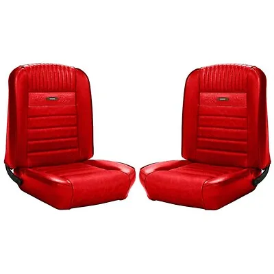 64 65 66 Ford Mustang Fastback Deluxe Pony Red Seat Upholstery Full Front & Rear • $1099.95
