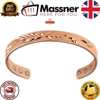 £5.79 • Buy Ladies Copper Magnetic Bracelet Carpal Tunnel Bangle Arthritis Pain Relief Uk