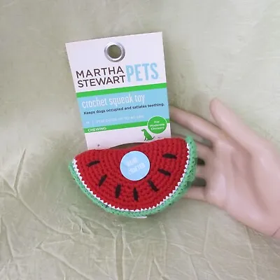 Crochet WATERMELON Martha Stewart KNIT Dog Toy Play Fruit New With Tags Gift Pet • $22.99